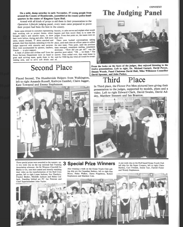 1989 Lifestyle project newsletter page 3