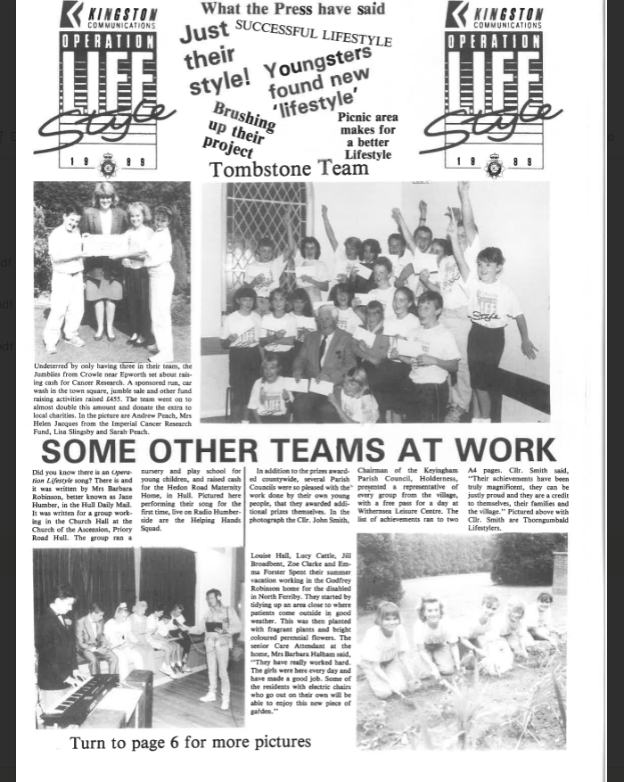 1989 Lifestyle project newsletter page 5