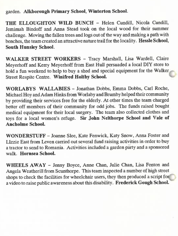 Awards programme team list 5